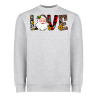 Heather Grey love santa Heavyweight Sweatshirt - JahusDesignShop