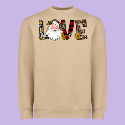 Love Santa Heavyweight Sweatshirt Designed By Jahusdesignshop