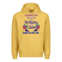 Antique Gold Womens September Girl Stepping Into My Birthday Premium Hoodie - Bettercallsaul