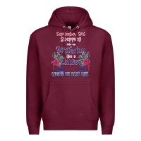 Burgundy Womens September Girl Stepping Into My Birthday Premium Hoodie - Bettercallsaul
