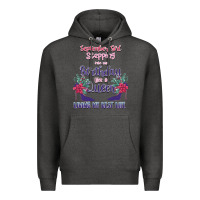 Charcoal Heather Womens September Girl Stepping Into My Birthday Premium Hoodie - Bettercallsaul
