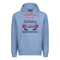 Colony Blue Womens September Girl Stepping Into My Birthday Premium Hoodie - Bettercallsaul