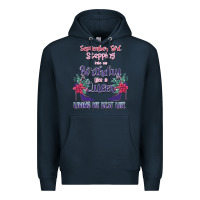 Navy Womens September Girl Stepping Into My Birthday Premium Hoodie - Bettercallsaul