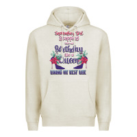Oatmeal Heather Womens September Girl Stepping Into My Birthday Premium Hoodie - Bettercallsaul