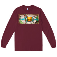 Burgundy western howdy cowboy horse sunset weapon cactus leopard  license plate Long Sleeve Tee - BarkalooDesign