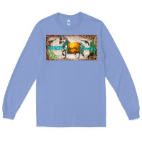 Colony Blue western howdy cowboy horse sunset weapon cactus leopard  license plate Long Sleeve Tee - BarkalooDesign