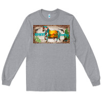 Heather Grey western howdy cowboy horse sunset weapon cactus leopard  license plate Long Sleeve Tee - BarkalooDesign