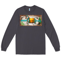 Smoke western howdy cowboy horse sunset weapon cactus leopard  license plate Long Sleeve Tee - BarkalooDesign