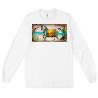 White western howdy cowboy horse sunset weapon cactus leopard  license plate Long Sleeve Tee - BarkalooDesign