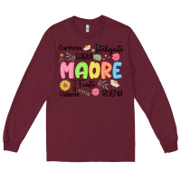Burgundy madre spanish mothers day Long Sleeve Tee - JahusDesignShop