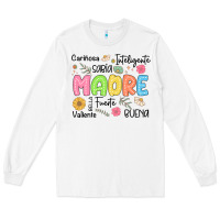 White madre spanish mothers day Long Sleeve Tee - JahusDesignShop