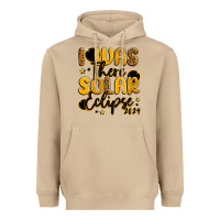 Mushroom i was there solar eclipse 2024 Heavyweight Hoodie - LillyAllenDesigns