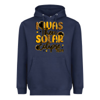 Navy i was there solar eclipse 2024 Heavyweight Hoodie - LillyAllenDesigns