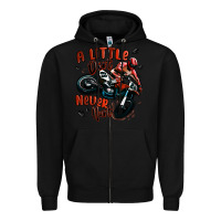 Black a little dirt never hurt dirt bike Zipper Hoodie - MaliasSmallBusiness