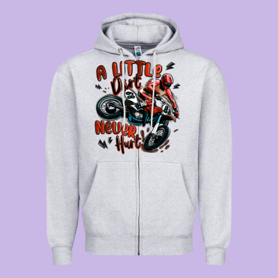 A Little Dirt Never Hurt Dirt Bike Zipper Hoodie Designed By Maliassmallbusiness