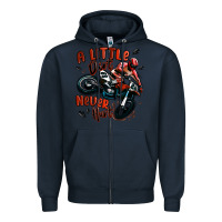 Navy a little dirt never hurt dirt bike Zipper Hoodie - MaliasSmallBusiness