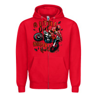 Red a little dirt never hurt dirt bike Zipper Hoodie - MaliasSmallBusiness
