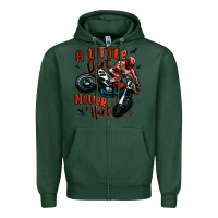 Sports Green a little dirt never hurt dirt bike Zipper Hoodie - MaliasSmallBusiness