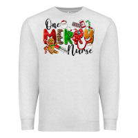 Oatmeal Heather One Merry Nurse Premium Sweatshirt - LillyAllenDesigns