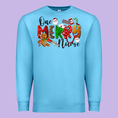 One Merry Nurse Premium Sweatshirt Designed By Lillyallendesigns