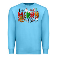 Ocean Blue One Merry Nurse Premium Sweatshirt - LillyAllenDesigns