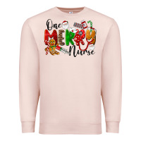 Pale Pink One Merry Nurse Premium Sweatshirt - LillyAllenDesigns