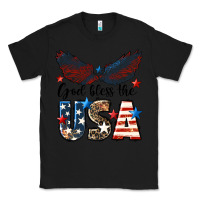 Black Western God Bless The USA 4th of July Classic Tee - LillyAllenDesigns