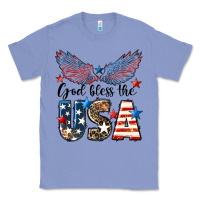 Colony Blue Western God Bless The USA 4th of July Classic Tee - LillyAllenDesigns