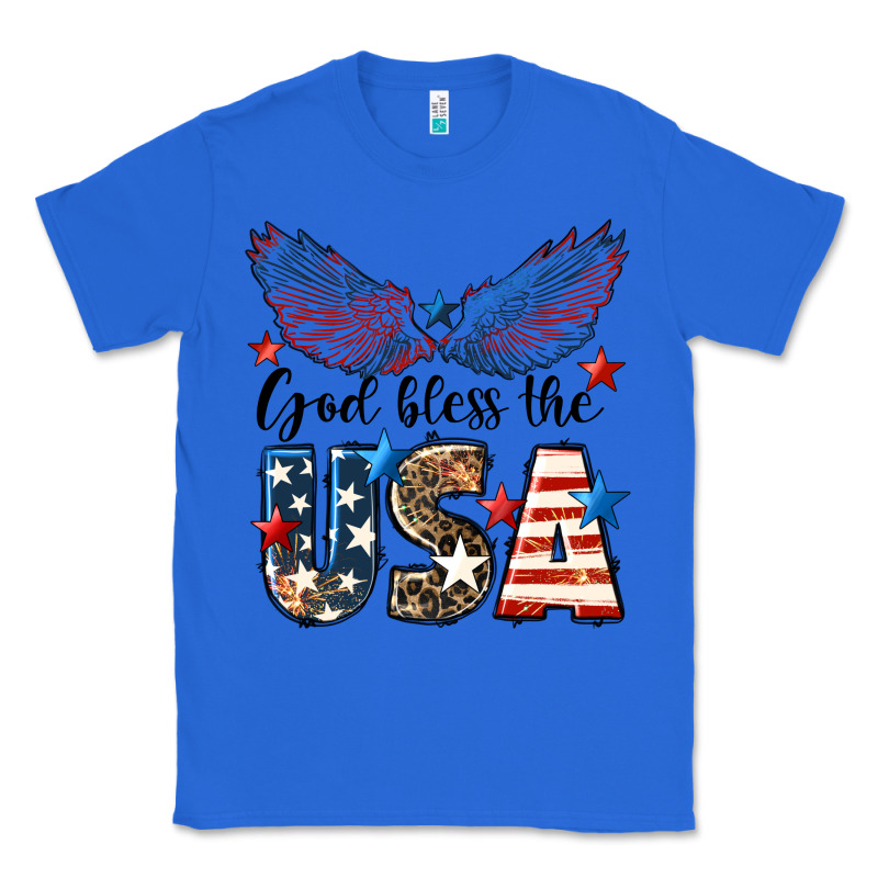 Western God Bless The Usa 4th Of July Classic Tee by LillyAllenDesigns | Teevron