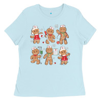 Baby Blue nurse gingerbread Ladies Tee - MaliasSmallBusiness