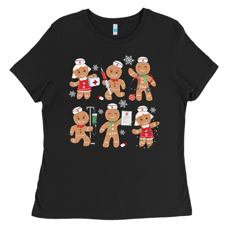 Nurse Gingerbread Ladies Tee by MaliasSmallBusiness | Teevron