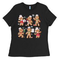 Black nurse gingerbread Ladies Tee - MaliasSmallBusiness