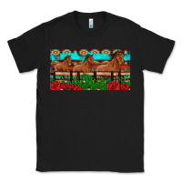 Black horses roses ann cactuses license plate Classic Tee - Artiststas