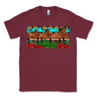 Burgundy horses roses ann cactuses license plate Classic Tee - Artiststas