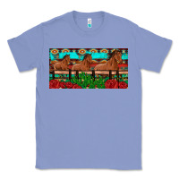 Colony Blue horses roses ann cactuses license plate Classic Tee - Artiststas