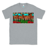Heather Grey horses roses ann cactuses license plate Classic Tee - Artiststas