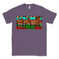 Lavender horses roses ann cactuses license plate Classic Tee - Artiststas