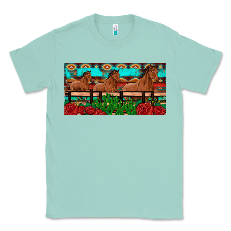 Horses Roses Ann Cactuses License Plate Classic Tee by Artiststas | Teevron