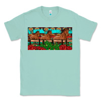 Seafoam horses roses ann cactuses license plate Classic Tee - Artiststas