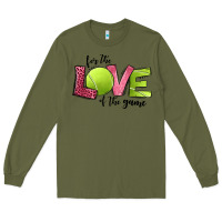 Army Green for the love of the game tennis Long Sleeve Tee - Jasminsmagicworld