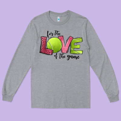 For The Love Of The Game Tennis Long Sleeve Tee Designed By Jasminsmagicworld