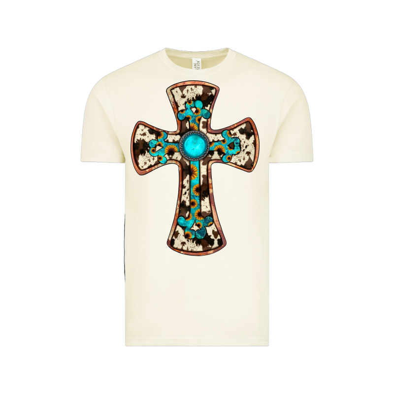 Cowhide Gemstone  Cross Vintage Tee by JahusDesignShop | Teevron