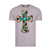 Vintage Zinc cowhide gemstone  cross Vintage Tee - JahusDesignShop