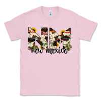 Bubblegum Pink new mexico state cowhide serape cactus Classic Tee - RanaPortraitStore