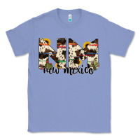 Colony Blue new mexico state cowhide serape cactus Classic Tee - RanaPortraitStore