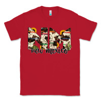 Red new mexico state cowhide serape cactus Classic Tee - RanaPortraitStore
