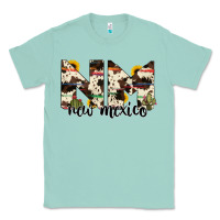 Seafoam new mexico state cowhide serape cactus Classic Tee - RanaPortraitStore