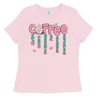 Bubblegum Pink coffee and christ Ladies Tee - MaliasSmallBusiness