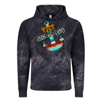 Cloud Black anchored Vintage Hoodie - CowhideDigitalArt