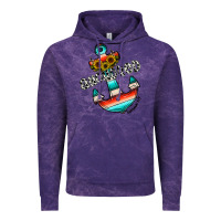 Cloud Purple anchored Vintage Hoodie - CowhideDigitalArt